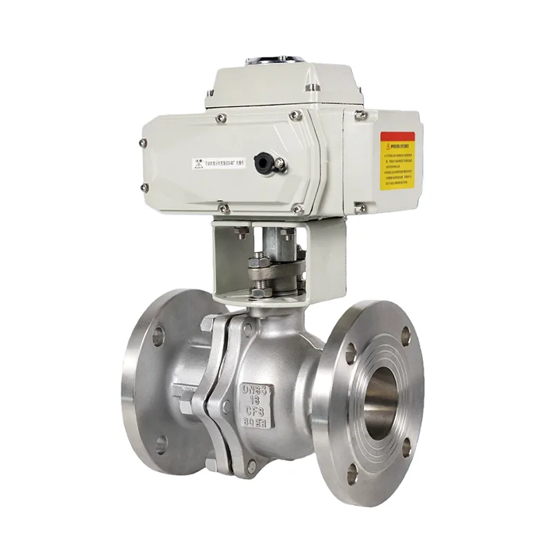 Electric Irin alagbara, irin Flanged Ball àtọwọdá
